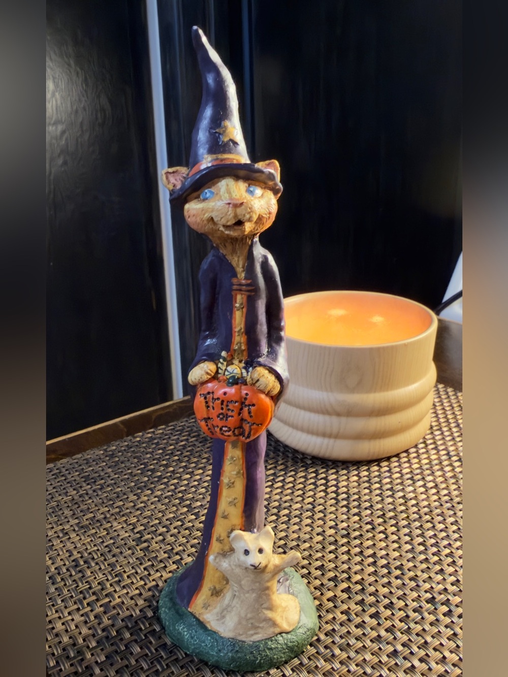 Vintage Kurt Adler Trick or Treat Cat Kandy's Folk Art series